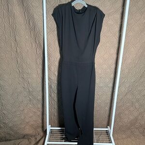Express Black Cap-Sleeve Jumpsuit